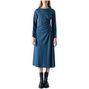 Weekend Max Mara, Dames, Jurken, Blauw, Maat: S Viscose,