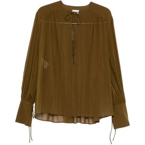 Andamane, Dames, Blouses & Shirts, Groen, Maat: XS