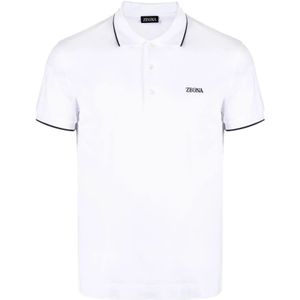 Zegna, Heren, Tops, Wit, Maat: M Katoen,