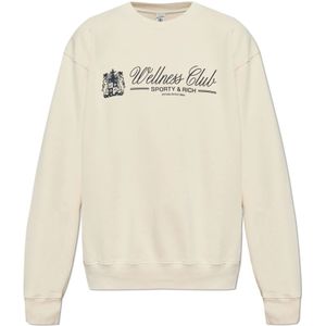 Sporty & Rich, unisex, Sweatshirts & Hoodies, Beige, Maat: L Katoen,