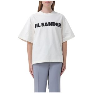 Jil Sander, Dames, Tops, Beige, Maat: S Katoen,