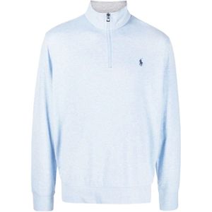 Polo Ralph Lauren, Heren, Sweatshirts & Hoodies, Blauw, Maat: 2XL Katoen,
