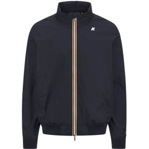 K-Way, Heren, Jassen, Blauw, Maat: M Nylon,