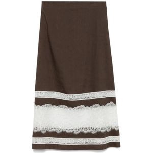 Lorena Antoniazzi, Dames, Rokken, Bruin, Maat: XS Linnen,