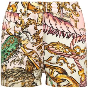 Moschino, Dames, Korte broeken, Beige, Maat: 3XS Katoen,