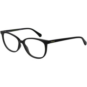 Polaroid - Zwarte Full-Rim Ronde Optische Monturen - Unisex