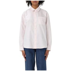 A.p.c., Dames, Blouses & Shirts, Roze, Maat: M Katoen,