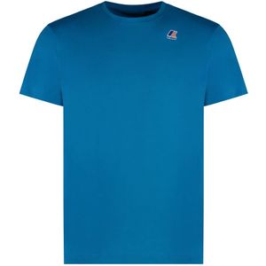 K-Way, Heren, Tops, Blauw, Maat: 2XL Katoen,