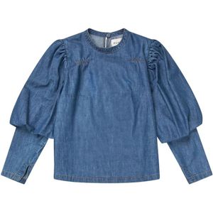 Munthe, Dames, Blouses & Shirts, Blauw, Maat: M Denim,