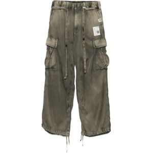 Mihara Yasuhiro, Dames, Broeken, Grijs, Maat: 3XS Satijn,