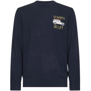 MC2 Saint Barth, Heren, Truien, Blauw, Maat: M Wol,