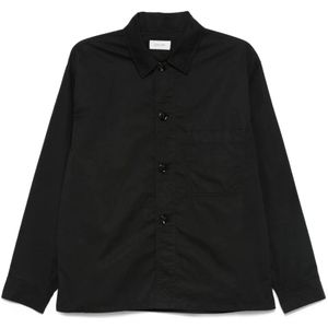 Lemaire, Heren, Jassen, Zwart, Maat: S Katoen,