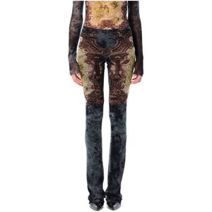 Jean Paul Gaultier, Dames, Broeken, Veelkleurig, Maat: M Polyamide,