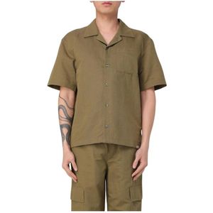 Colmar, Heren, Overhemden, Groen, Maat: S Linnen,