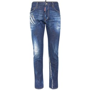 Dsquared 2 - 5 Pocket Broek - Blauw - Katoen - Slim-fit