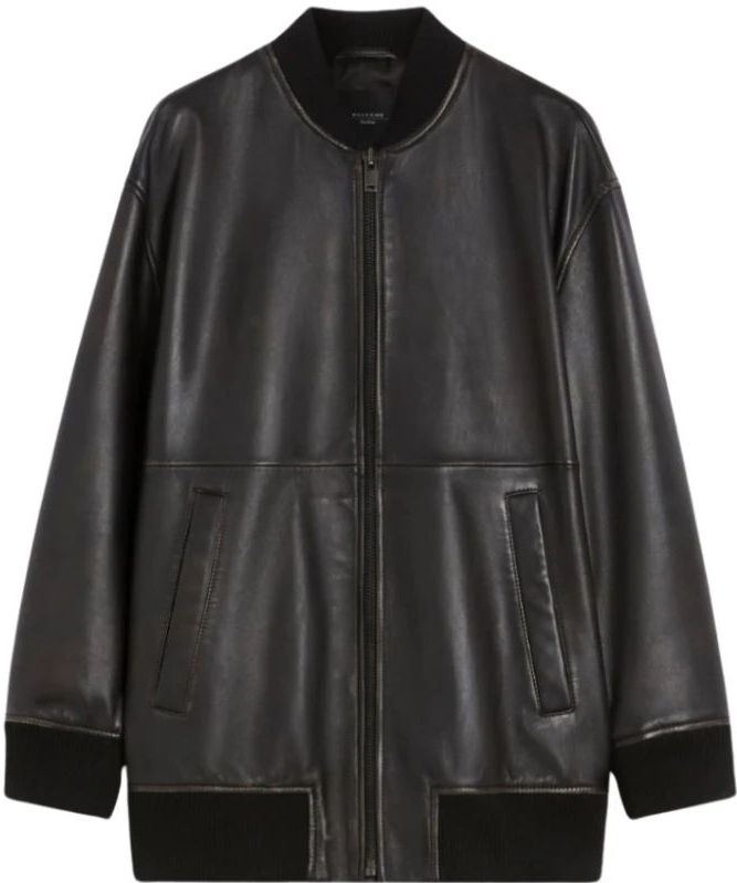 Max Mara, Dames, Jassen, Zwart, Maat: 2XS Leer,