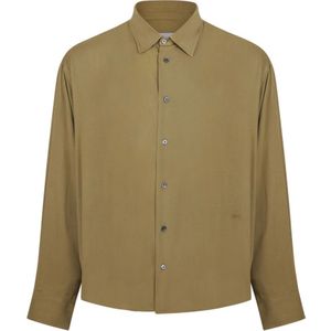 Ami Paris, unisex, Overhemden, Groen, Maat: 3XS Viscose,