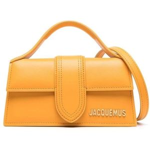 Jacquemus Gele Leren Crossbody Tas , Yellow , Dames , Maat: ONE Size