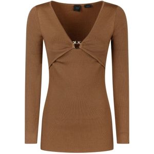 Pinko, Dames, Truien, Bruin, Maat: L Wol,