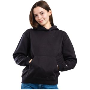 Champion, Dames, Sweatshirts & Hoodies, Zwart, Maat: L Katoen,