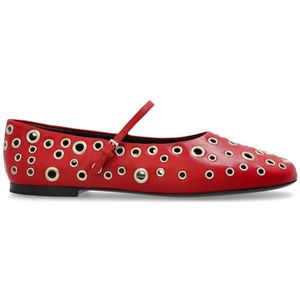 Tory Burch, Dames, Schoenen, Rood, Maat: 38 EU Leer,