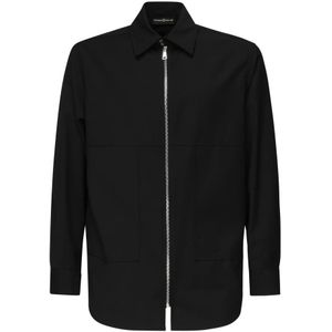 Giuliano Galiano, Heren, Overhemden, Zwart, Maat: XL