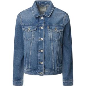 Pepe Jeans, Dames, Jassen, Blauw, Maat: XS Denim,