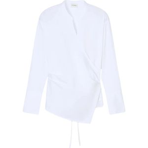 Closed, Dames, Blouses & Shirts, Wit, Maat: L