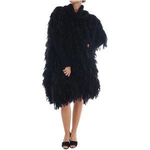Dolce & Gabbana, Dames, Jassen, Zwart, Maat: XS Wol,