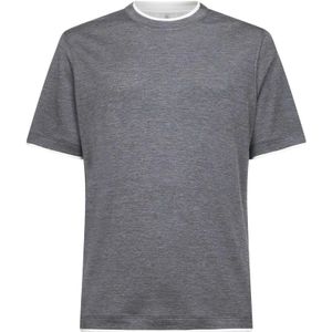Brunello Cucinelli, Heren, Tops, Grijs, Maat: M Katoen,