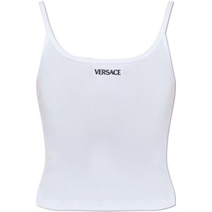 Versace, Dames, Tops, Wit, Maat: 2XL Katoen,