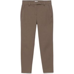 Brunello Cucinelli, Dames, Broeken, Groen, Maat: M Zijde,