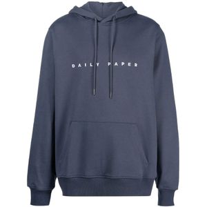 Daily Paper, Heren, Sweatshirts & Hoodies, Blauw, Maat: S Katoen,