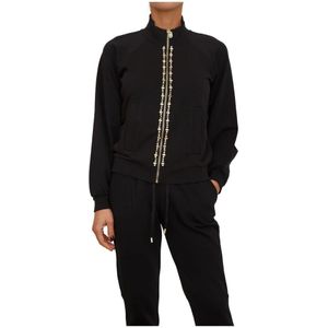 Liu Jo, Dames, Sweatshirts & Hoodies, Zwart, Maat: XS Katoen,