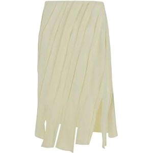 Bottega Veneta, Dames, Rokken, Wit, Maat: XS Viscose,
