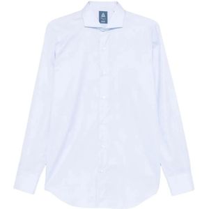 Finamore, Heren, Overhemden, Blauw, Maat: XL