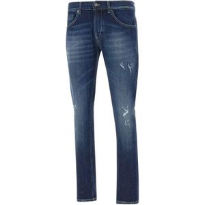 Dondup - Slim-fit Jeans - Blauw - Stretch Denim - Vijf-pocket Design