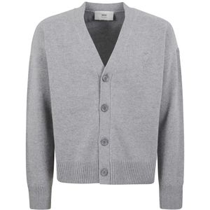 Ami Paris, Heren, Truien, Grijs, Maat: L Wol,