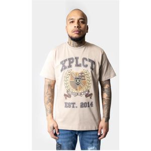 Xplct Studios, Heren, Tops, Beige, Maat: L Katoen,