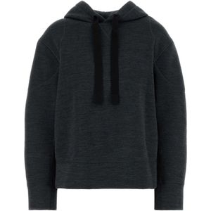 Jil Sander, Dames, Sweatshirts & Hoodies, Grijs, Maat: S Wol,