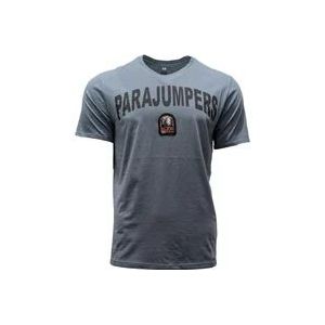 Parajumpers Buster Tee Blauw-Grijs Logo T-shirt , Blue , Heren , Maat: M