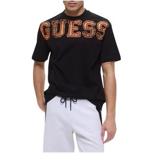 Guess, Heren, Tops, Zwart, Maat: XS Katoen,