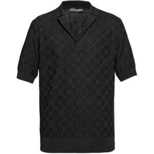 Dolce & Gabbana, Heren, Tops, Zwart, Maat: M Zijde,