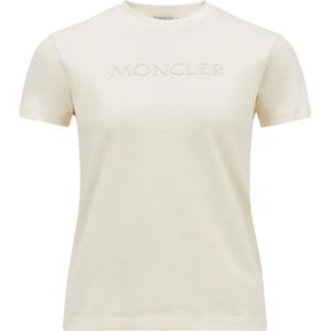 Moncler, Dames, Tops, Wit, Maat: L Katoen,