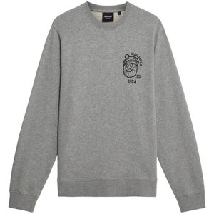 Lyle & Scott, Heren, Sweatshirts & Hoodies, Grijs, Maat: S Katoen,