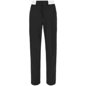 Palm Angels, Heren, Broeken, Zwart, Maat: S Katoen,