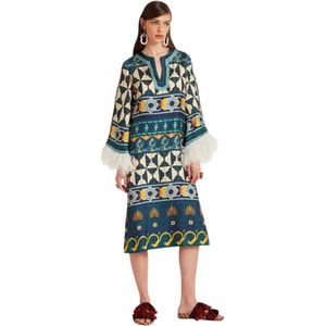 La DoubleJ, Dames, Jurken, Veelkleurig, Maat: L Katoen,