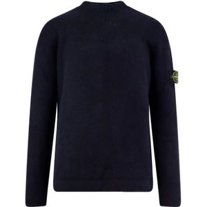 Stone Island, Heren, Truien, Blauw, Maat: M