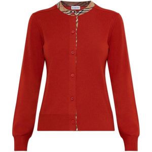 Burberry, Dames, Truien, Rood, Maat: M Wol,