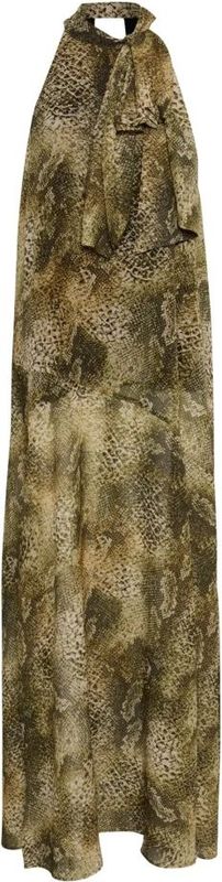 Gestuz Jurk 'Sanka'  lichtbeige / mosterd / zwart